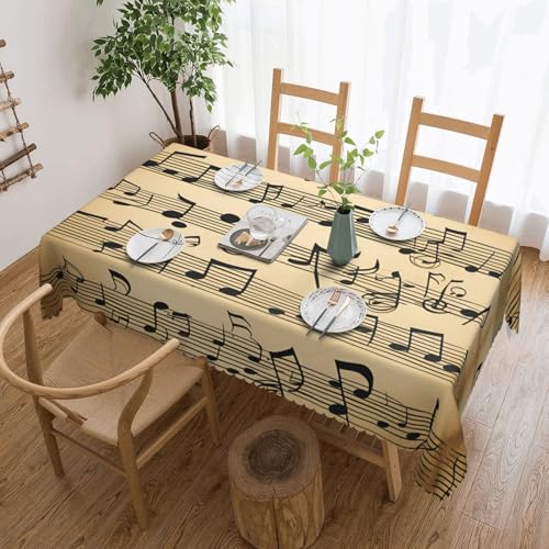 jingong Quadratische Tischdecke mit Musiknoten, geeignet für Couchtische, Küchen, Restaurants und Schreibtisch-Dekoration jingong Quadratische Tischdecke mit Musiknoten, geeignet für Couchtische, Küchen, Restaurants und Schreibtisch-Dekoration von jingong