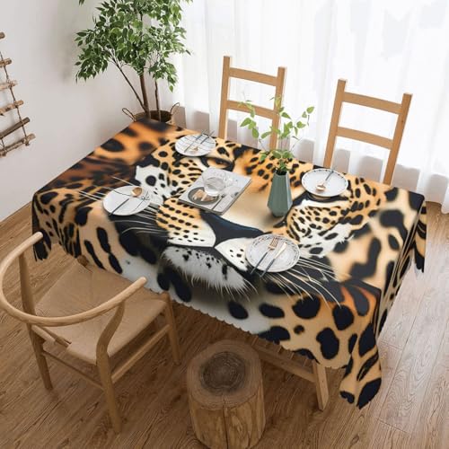 jingong Quadratische Tischdecke mit Tier-Leopardenmuster, geeignet für Couchtische, Küchen, Restaurants und Schreibtisch-Dekoration jingong Quadratische Tischdecke mit Tier-Leopardenmuster, geeignet für Couchtische, Küchen, Restaurants und Schreibtisch-Dekoration von jingong
