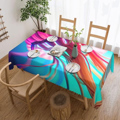 jingong Quadratische Tischdecke mit farbigen Quallen, geeignet für Couchtische, Küchen, Restaurants und Schreibtisch-Dekoration jingong Quadratische Tischdecke mit farbigen Quallen, geeignet für Couchtische, Küchen, Restaurants und Schreibtisch-Dekoration von jingong