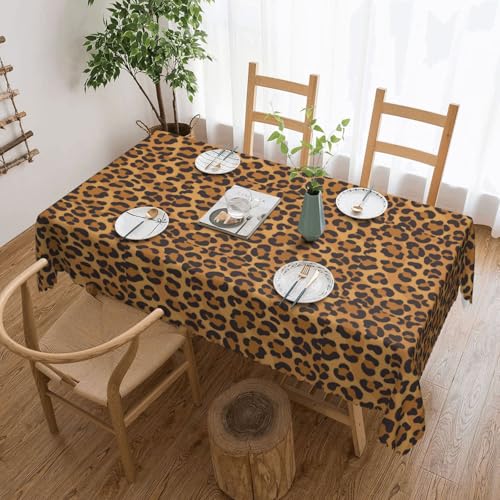 jingong Quadratische Tischdecke mit gelbem Leopardenmuster, geeignet für Couchtische, Küchen, Restaurants und Schreibtisch-Dekoration jingong Quadratische Tischdecke mit gelbem Leopardenmuster, geeignet für Couchtische, Küchen, Restaurants und Schreibtisch-Dekoration von jingong