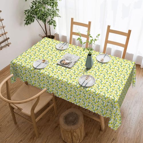 jingong Quadratische Tischdecke mit gelben Zitronen, geeignet für Couchtische, Küchen, Restaurants und Schreibtisch-Dekoration jingong Quadratische Tischdecke mit gelben Zitronen, geeignet für Couchtische, Küchen, Restaurants und Schreibtisch-Dekoration von jingong