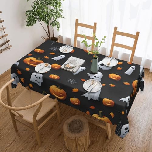 jingong Quadratische Tischdecke mit niedlichem Halloween-Muster, geeignet für Couchtische, Küchen, Restaurants und Schreibtisch-Dekoration von jingong