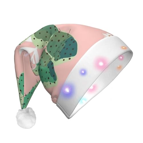 jingong Tropische Kaktus-Weihnachtsmannmützen für Erwachsene, Unisex, Weihnachtsmannmütze mit Flanell, Weihnachtsmannmützen für Urlaub, Kostümpartys jingong Tropische Kaktus-Weihnachtsmannmützen für Erwachsene, Unisex, Weihnachtsmannmütze mit Flanell, Weihnachtsmannmützen für Urlaub, Kostümpartys von jingong
