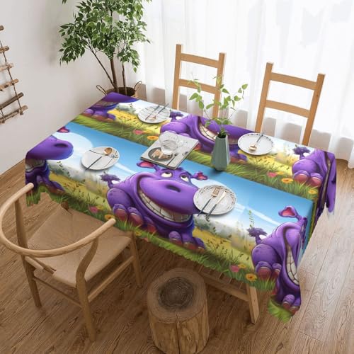 jingong Violette Hippo-Tischdecke, quadratisch, geeignet für Couchtische, Küchen, Restaurants und Schreibtisch-Dekoration jingong Violette Hippo-Tischdecke, quadratisch, geeignet für Couchtische, Küchen, Restaurants und Schreibtisch-Dekoration von jingong