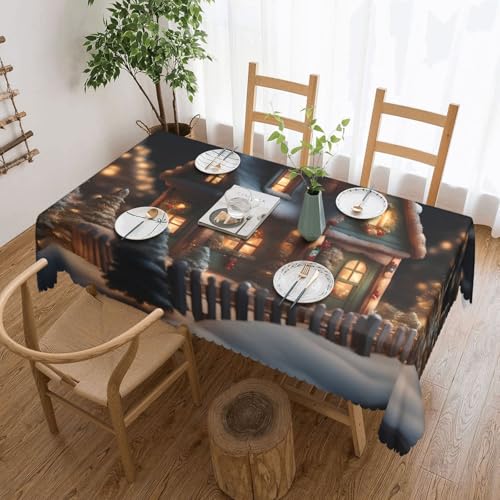 jingong Weihnachtsdorfhaus, 4 quadratische Tischdecke, geeignet für Couchtische, Küchen, Restaurants und Schreibtisch-Dekoration jingong Weihnachtsdorfhaus, 4 quadratische Tischdecke, geeignet für Couchtische, Küchen, Restaurants und Schreibtisch-Dekoration von jingong