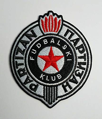 2stk Partizan Belgrade Aufnäher Patch Football Fussball Soccer Club Iron on bügelbild aufbügler Badge von jingtongda