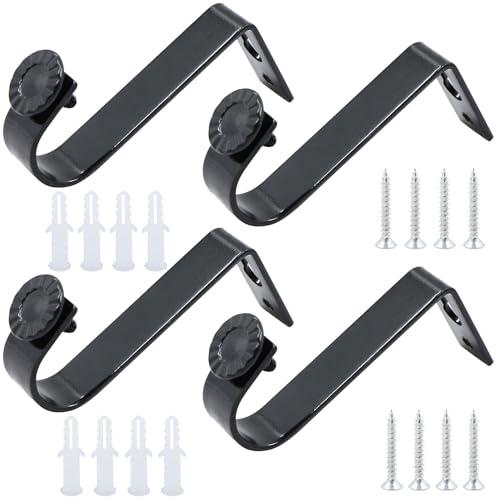 4 Stücke Deckenhalterung für Gardinenstangen, Gardinenstangen Halterung, Gardinenstangenhalter, Schwarz Wandhalterung Vorhangstangenhalter für Gardinenstangen Durchmesser innerhalb von 22mm 4 Stücke Deckenhalterung für Gardinenstangen, Gardinenstangen Halterung, Gardinenstangenhalter, Schwarz Wandhalterung Vorhangstangenhalter für Gardinenstangen Durchmesser innerhalb von 22mm von jinminamz