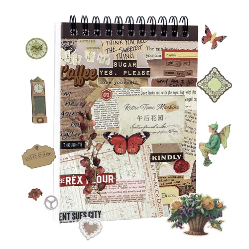 50 Blatt Scrapbook Aufkleber Book,Scrapbooking Scrapbook Aufkleber Aufkleber Buch Ästhetische Vintage Aufkleber Ästhetische Aufkleber für Journailing Scrapbooking Kalender DIY Geschenk von jinminamz