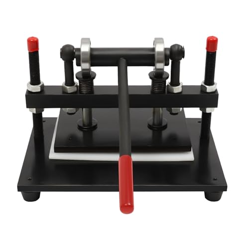 Leder Stanzmaschine, Manuelle Lederschneidemaschine 26 x 16 cm, Leder-Schneidemaschine, Leder Prägemaschine 2 t Belastbare Leder-Stanzmaschine Geeignet für Leder, Stoffe Silikon von jiongcln