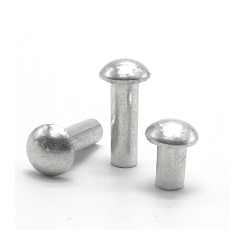 5-100 Stück GB867 M2-M8 Aluminium-Vollniet mit rundem Kopf, selbstverstopfende Niete, Legierung(M2.5 100pcs,4mm) von jiuxinyun