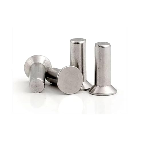 5–50 Stück M2–M8, massiver Senkkopf, selbststopfend, Schlagniete mit Handschlag for Heimwerkerarbeiten und Handarbeiten, GB869, Niete aus Aluminiumlegierung(M4(10Pcs),5mm) von jiuxinyun