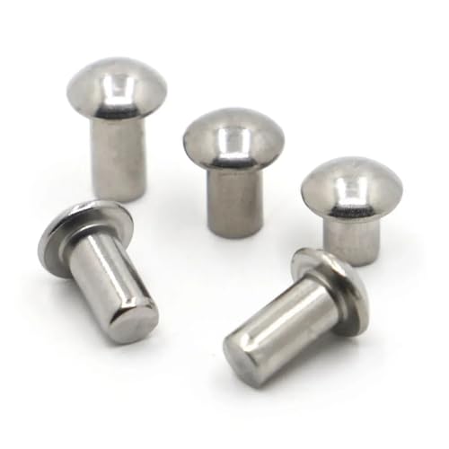 Rundkopfnieten GB867 304 A2-70 Edelstahl M0,8 M1 M1,2 M1,4 M1,6 M2 M2,5 M3 M4 M5 selbstsichernde starke Nieten (M1 10 Stück, 3 mm) von jiuxinyun
