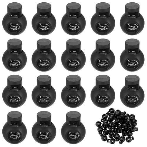 90 Stück Kordelstopper, Einzelne Loch Kordelklemme, Kordel Stopper mit 1 Loch, Kunststoff Rund 1 Loch Rutschen Kordel Verschluss Ende, Schwarz Schnurstopper Kordelstopper für Schuhe Rucksack Seile 90 Stück Kordelstopper, Einzelne Loch Kordelklemme, Kordel Stopper mit 1 Loch, Kunststoff Rund 1 Loch Rutschen Kordel Verschluss Ende, Schwarz Schnurstopper Kordelstopper für Schuhe Rucksack Seile von jiuxlaan