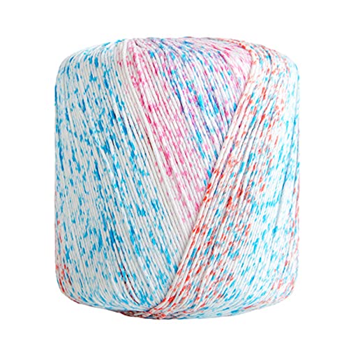 jiuzcare Häkeln Garn 133M 100% Baumwoll Buntes Sockenwolle Rainbow Yarn Baumwollfaden zum Sticken Farbverlauf Baumwollfaden Handstrickgarn Mehrfarbiges Baumwollstrickgarn [51# Bingyan] von jiuzcare