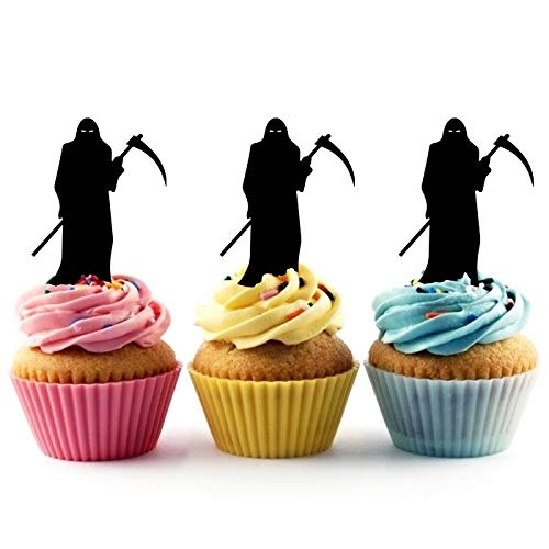 Innovedesire Death Grim Reaper Kuchenaufsätze Hochzeit Geburtsta Acryl Dekor Cupcake Kuchen Topper Stand für Kuchen Party Dekoration 10 Stück Innovedesire Death Grim Reaper Kuchenaufsätze Hochzeit Geburtsta Acryl Dekor Cupcake Kuchen Topper Stand für Kuchen Party Dekoration 10 Stück von jjphonecase
