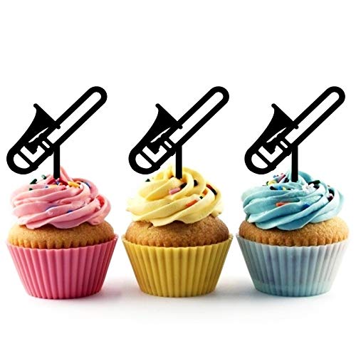 Innovedesire Trombone Music Instrument Kuchenaufsätze Hochzeit Geburtsta Acryl Dekor Cupcake Kuchen Topper Stand für Kuchen Party Dekoration 10 Stück Innovedesire Trombone Music Instrument Kuchenaufsätze Hochzeit Geburtsta Acryl Dekor Cupcake Kuchen Topper Stand für Kuchen Party Dekoration 10 Stück von jjphonecase