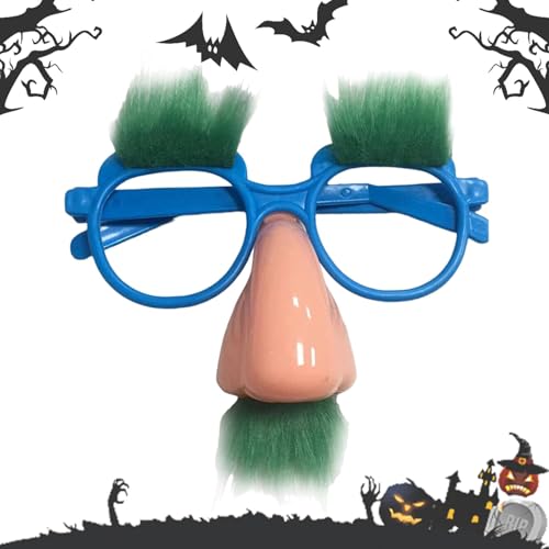 jlceh Schnurrbart-Brille, Halloween-Kostüm mit Augenbrauen – Brille mit Augenbrauen bringt Spaß zu Feiern für Spoof-Zubehör von jlceh