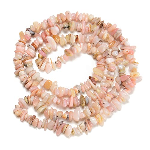 jodaying 5–8 mm natürlicher rosa Opal, Edelsteinsplitter, Heilkies, Armbänder, Halsketten-Set, Irregula-Trommelsteinperlen, DIY, Basteln, Design, Schmuckherstellung, 81,3 cm von jodaying