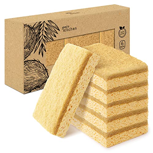 Joeji's Kitchen Schwamm 6er-Pack aus Natur Zelluloseschwamm als Spülschwamm und Küchenschwamm um Nachhaltig und Kratzfrei zu putzen Putzschwamm für die Küche auch geeignet als Topfschwamm Joeji's Kitchen Schwamm 6er-Pack aus Natur Zelluloseschwamm als Spülschwamm und Küchenschwamm um Nachhaltig und Kratzfrei zu putzen Putzschwamm für die Küche auch geeignet als Topfschwamm von joeji's Kitchen