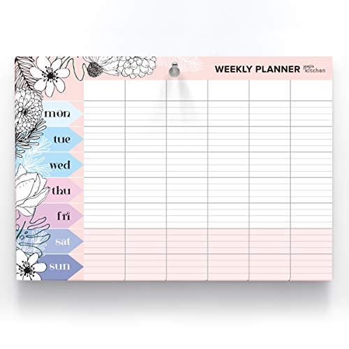 Joeji's Kitchen Wochenplaner Kühlschrank Abreißblätter, 60 Seiten - kühlschrank planer Gestanztes Loch zum Aufhängen Ihres Plans Weekly Planner Block für Organisation und Produktivitäts Joeji's Kitchen Wochenplaner Kühlschrank Abreißblätter, 60 Seiten - kühlschrank planer Gestanztes Loch zum Aufhängen Ihres Plans Weekly Planner Block für Organisation und Produktivitäts von joeji's Kitchen