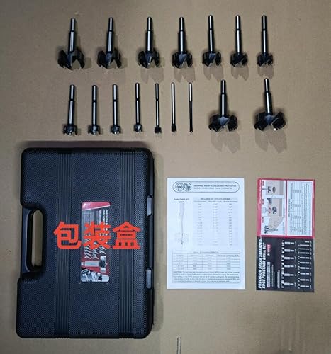 Präzisionsscheren-Forstnerbohrer-Set, 16-teiliges Forstner-Bit-Set, 1/4 Zoll bis 2-1/8 Zoll von johntruck