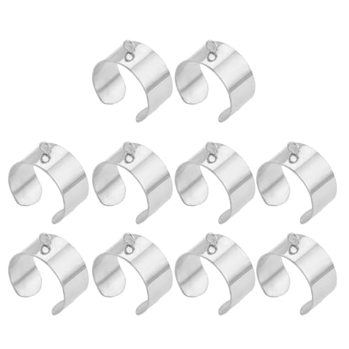 10 Pcs Edelstahlringe Basis Offen Verstellbare Fingerringe Schmuck Machen Sie Blanks Für Handwerksgeschenk von jojnsha