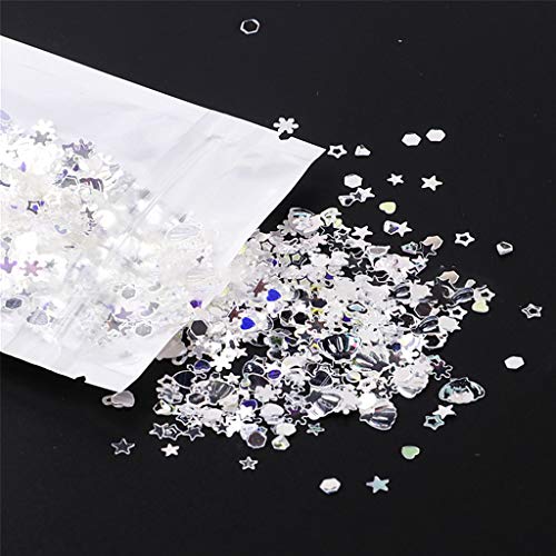 10 g gemischte PET-Glitzerflocken, Herz, Stern, Blumen, Kristall-Pailletten, Epoxidharz, Formfüller, Nägel, Kunstdekorationen 10 g gemischte PET-Glitzerflocken, Herz, Stern, Blumen, Kristall-Pailletten, Epoxidharz, Formfüller, Nägel, Kunstdekorationen von jojnsha