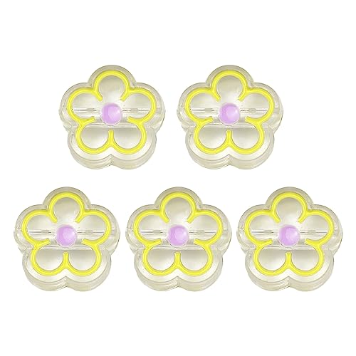 Abstandshalter Perlen Klare Lose Perle Für Ohrringarmbänder Halskettenschmuck Machen Acryl Bunte Blumenperlen Kunst von jojnsha