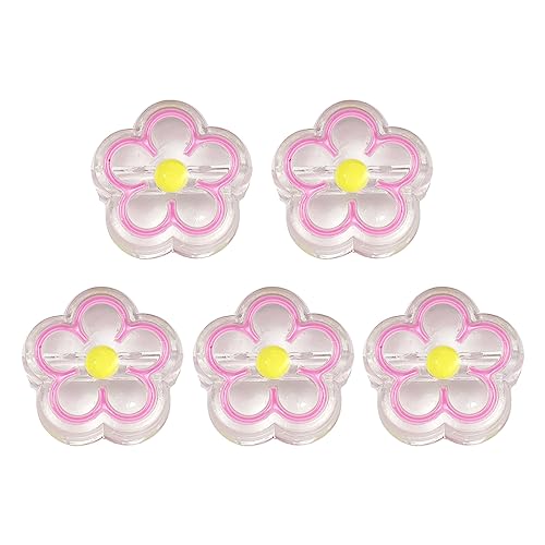Abstandshalter Perlen Klare Lose Perle Für Ohrringarmbänder Halskettenschmuck Machen Acryl Bunte Blumenperlen Kunst von jojnsha