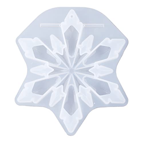 Flexible 3D-Schneeflocken-Silikonform, Weihnachtsanhänger, Kunstharz, Ornamente, Kristall, Epoxidharz, Form von jojnsha