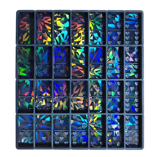 Herzdominöte Harzform Schimmel Und Schattenholografie Silikonform Kristall Epoxidharz Spielform Schmuck Schmuck von jojnsha