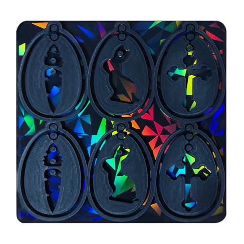 Holographische Epoxidharzformen Schlüsselbund Pendellform Ostermotiven Einzigartige Schmuckanhänger Für Anhänger Machen Holographische Epoxidharzformen Schlüsselbund Pendellform Ostermotiven Einzigartige Schmuckanhänger Für Anhänger Machen von jojnsha