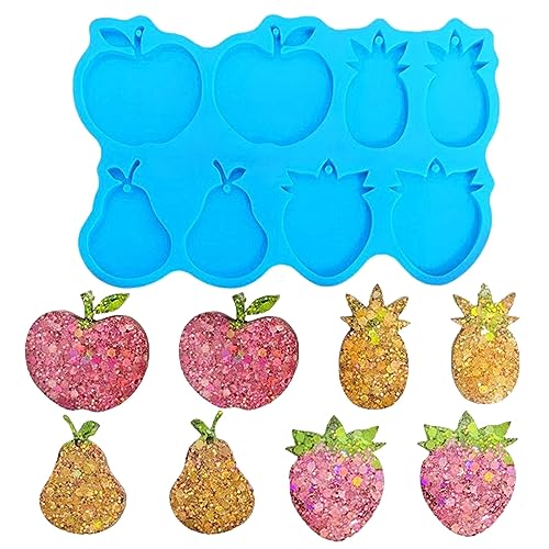 Obst-Birnenform, zusammengebaute Ohrringe, Kristall, Epoxidharz, dekorative Anhänger, Schmuck, Harz-Form für Dekoration von jojnsha