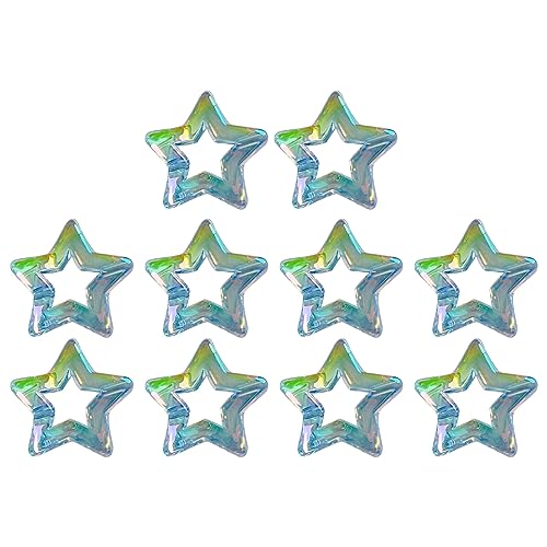 Packung Mit 10 Pcs Vielseitigen Acrylperlen Verschiedene Ausgehöhlte Sterncharme Perlen Für Schmuck Handgefertigte Handwerksprojekte von jojnsha