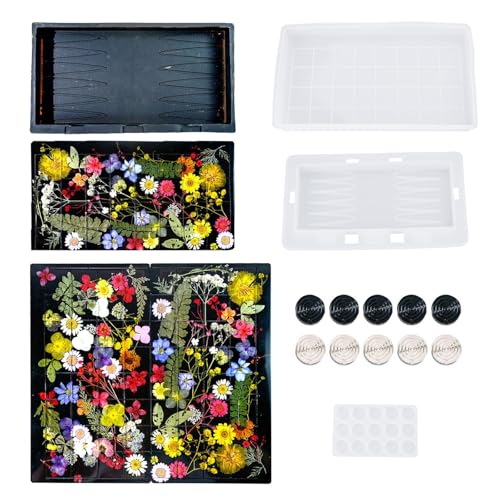 Personalisierte Checkers Haltere Schimmelpilz Elegante Schachbehälter Silikonform Epoxy Werkzeuge Für Hobbyisten von jojnsha