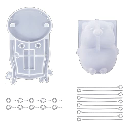 Piggy Silikonharz-Formen-Set, Epoxidharz, Gießformen, Schaukel-Silikon-Zubehör für Auto-Tischdekoration von jojnsha