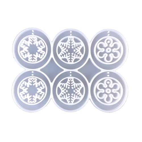 Schneeflocke Silikonform Ohrring Anhänger Epoxidharz Schimmel Weihnachtsgeschenk Hängende Schlüsselbund Schmuckzubehör Herstellen von jojnsha