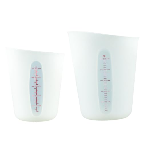 Set Von 2 Leicht Zu Reinigenden Silikonmessung Von Glasmischbechern Mit Klarem Absolventen Einwegkapazitätstasse Set Von 2 Leicht Zu Reinigenden Silikonmessung Von Glasmischbechern Mit Klarem Absolventen Einwegkapazitätstasse von jojnsha