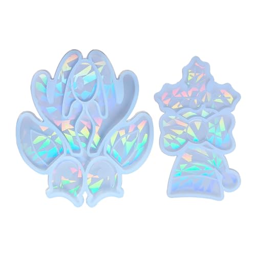 Silikonform mit Elch-Motiv, für Schmuck, Ornamente, Anhänger, 2 Stück von jojnsha