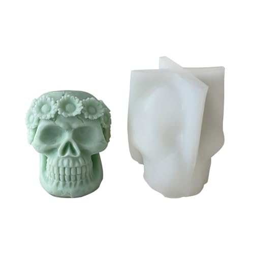 Silikonform mit Totenkopfmotiv für handgefertigte Schreibtischdekoration, Gips, Epoxidharz, Aromatherapie, Formen zum Basteln von jojnsha