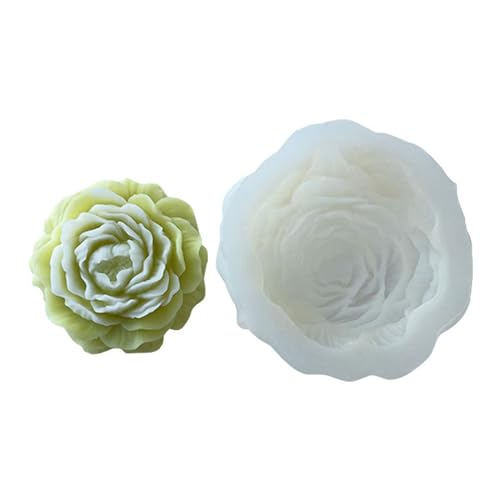 Stereo Pfingstrose Blütenkerzenform Gypsum Epoxidform Handgefertigt Wachsseife Für Dekoration Dekoration Ornament Form Form von jojnsha