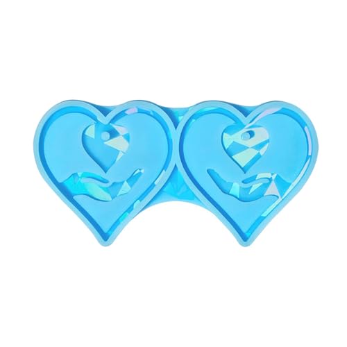 Valentinstag-Epoxidharz-Formen, Schlüsselanhänger, Anhänger, Herzform, einzigartiger Schmuckanhänger für Anhängerherstellung von jojnsha