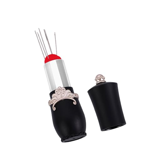 jojnsha Lippenstift-Form, Nähnadel-Halter, Nadelhalter, Nadel-Organizer, Aufbewahrungsbox, tragbarer Nähkoffer von jojnsha