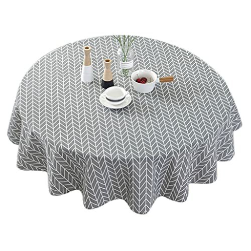 jojnsha Runde Tischdecke, Baumwolle, waschbar, rund, für Esszimmer jojnsha Runde Tischdecke, Baumwolle, waschbar, rund, für Esszimmer von jojnsha