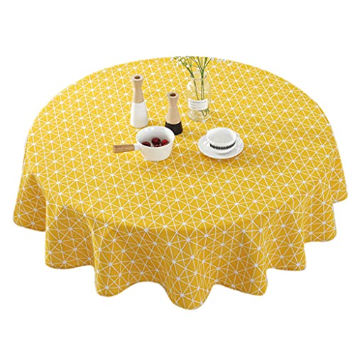 jojnsha Runde Tischdecke, Baumwolle, waschbar, rund, für Esszimmer jojnsha Runde Tischdecke, Baumwolle, waschbar, rund, für Esszimmer von jojnsha