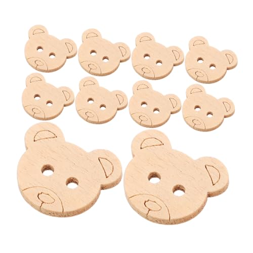 100 Stück Holzknöpfe Nähenvorräte Neuheitstasten Scrapbooking -Tasten 2-Loch-Annähknöpfe 2 Lochknöpfe dekorative Bastelknöpfe Knöpfe zum Nähen von Tieren Knöpfe aus Tierholz Beige von jojofuny