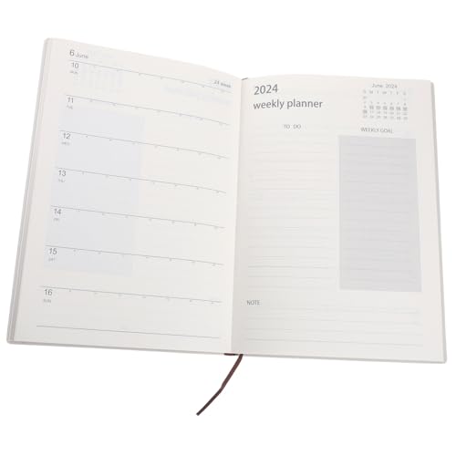 jojofuny 1 Agenda-Buch Unterlage wöchentlich Wochenplaner Notizblock Tagebuch Kalenderplaner bürogadges lernplaner zeitmanagement tagesplan Notizbuch Terminkalender Planblock Papier Black von jojofuny