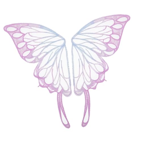 jojofuny 1 Paar Schmetterling Gestickter Aufnäher Stickerei Schmetterling Dekorationen Stoff Patch Schmetterlingsspitze Schmetterlingsapplikation Party Flecken Polyestergarn von jojofuny
