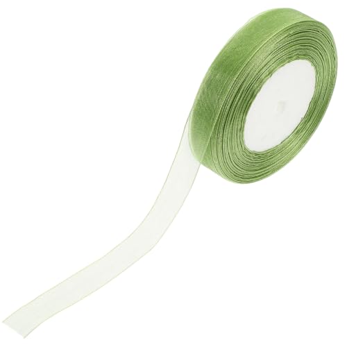 jojofuny 1 Rolle Chiffonband Zartgrün Transparentes Geschenkband für DIY Projekte für Blumenarrangements Partydekorationen und Waschbar und Individuell Zuschneidbar von jojofuny