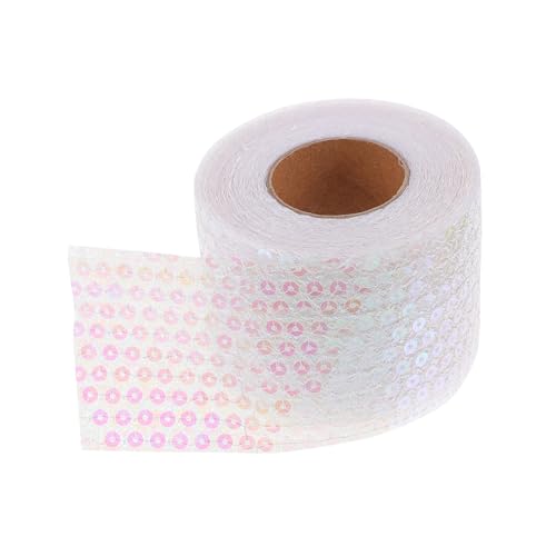 jojofuny 1 Rolle DIY Pailletten Stickerei Band für Haarschmuck Weißes Dekoband für Bastelprojekte Geschenkverpackung und Ideen jojofuny 1 Rolle DIY Pailletten Stickerei Band für Haarschmuck Weißes Dekoband für Bastelprojekte Geschenkverpackung und Ideen von jojofuny